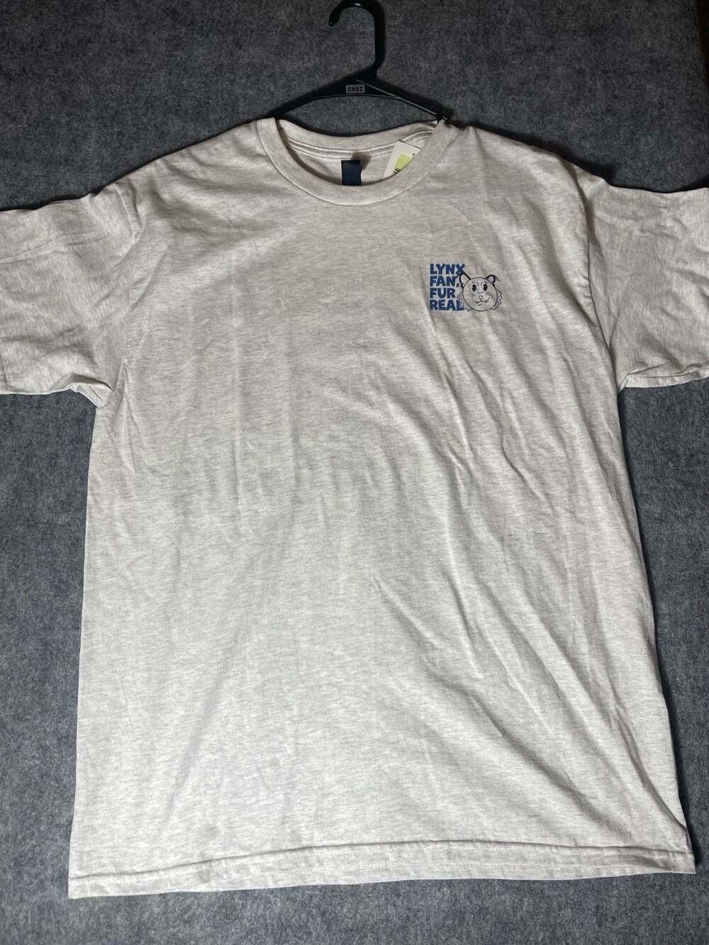 Lynx Fan Fur Real Graphic T-Shirt Grey